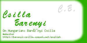 csilla barenyi business card